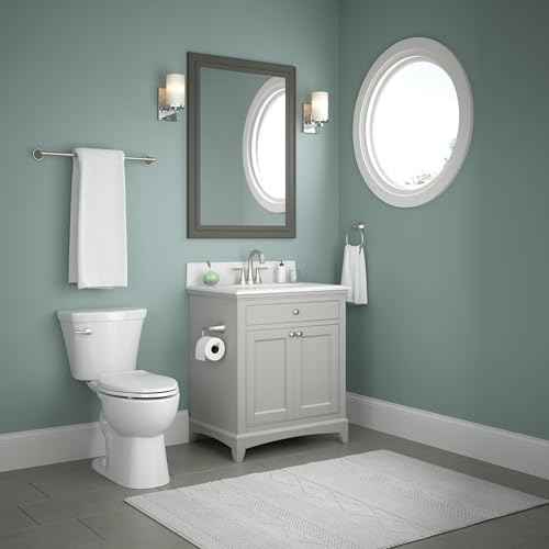Delta Faucet Becker 3-Piece Bathroom Set, SpotShield Brushed Nickel, 18"/24" Towel Rack, Toilet Paper Holder, Ring BCK63-DN