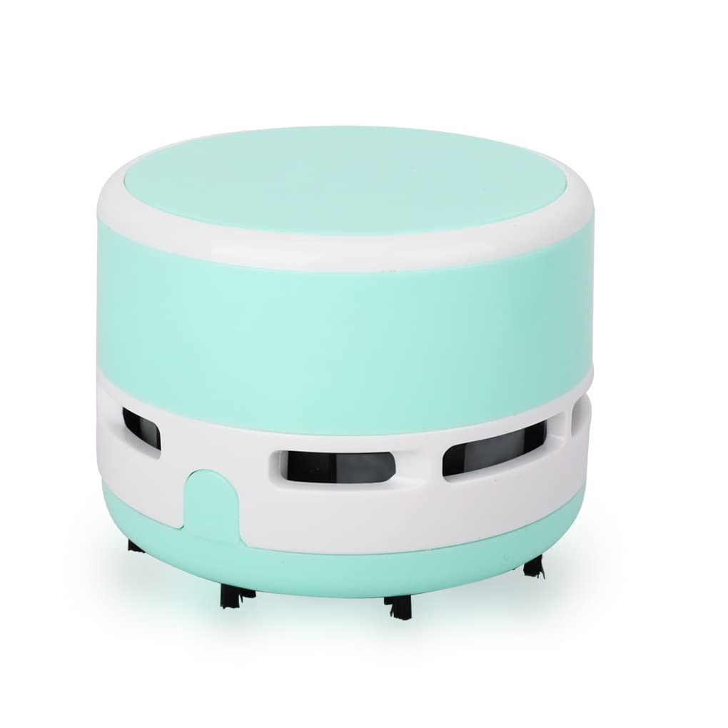 FineInno Mini Vacuum Cleaner,Desktop Vacuum,Crumb Sweeper,Desk Duster,Mini Desk Vacuum for Table,Green White