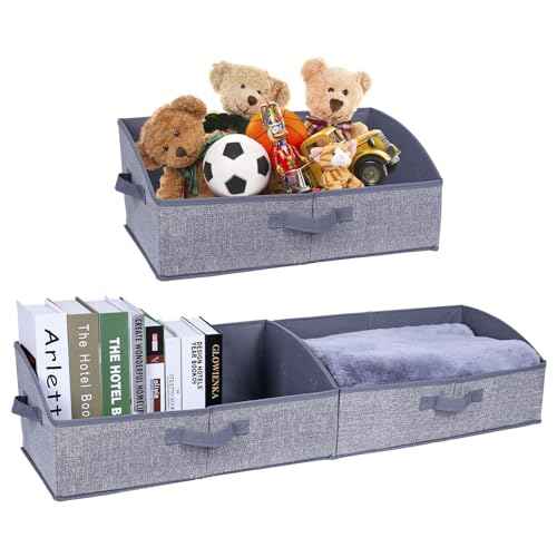 ZPXTI Storage Bins for Closet,Fabric Baskets for Closet Shelves,Fabric Organizer Bins with Handles for Organizing Sheets Sweaters Hats, 3-Pack