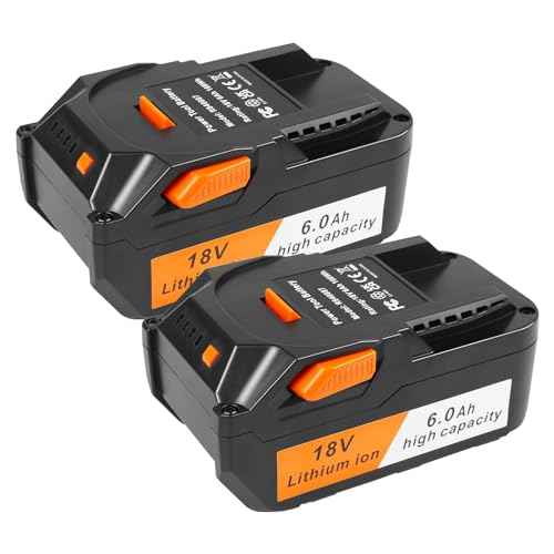 Fancy Buying 2 Pack 6.0Ah Replacement for Ridgid 18V Battery R840083 R840084 R840085 R840086 R840087 R840095 R86092 AC840087P Cordless Drill Tools Battery