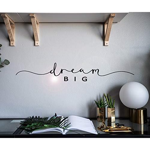 Vinyl Wall Decal Dream Big Lettering Words Room Home Idea Stickers Mural 28.5 in x 4.5 in gz045