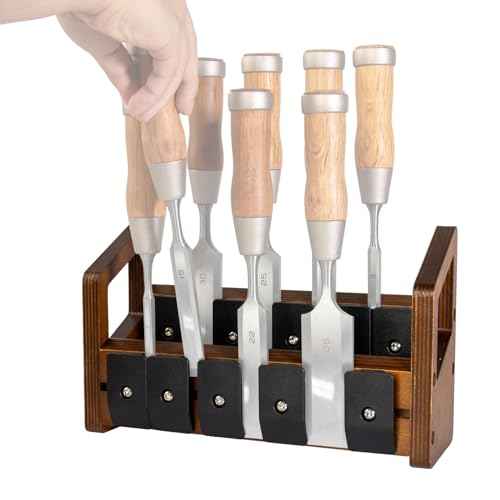 Modular Chisel Storage Rack for Woodworking Workshop Tool Orghanization