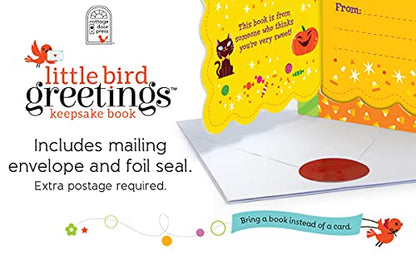 Baby's First Halloween Greeting Card Board Book (Includes Envelope and Foil Sticker) For Newborns, 0-12 Months (Little Bird Greetings Keepsake Book)