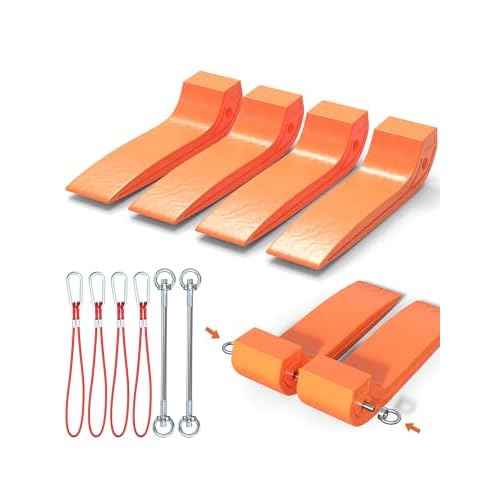 E-SDS 4 Pack Combinable Tire Skates 3.2 in to 6.4 in Width Adjustable Towing Skates 4,000 lb Working Load Tow Truck Skates for Flatbed Tire Skates for Tow Truck Skates Trailer Towing Truck Accessories