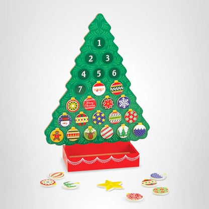 Melissa & Doug Countdown to Christmas Wooden Advent Calendar - Magnetic Tree, 25 Magnets