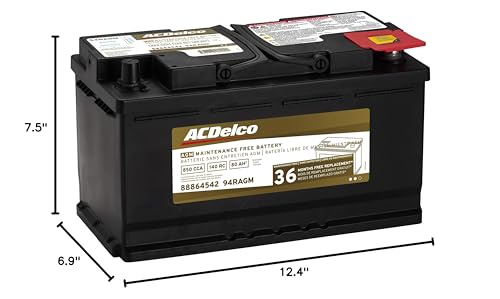ACDelco Gold 94RAGM (88864542) 36 Month Warranty AGM BCI Group 94R Battery