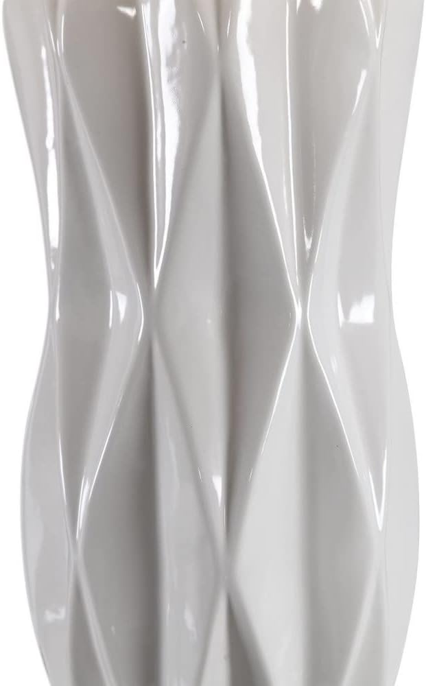 Uttermost Malena Glossy White Glaze Ceramic Table Lamp