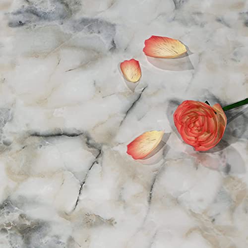 Livelynine Pacific Blue Marble Contact Paper for Countertops Self Adhesive Wallpaper for Kitchen Countertop Peel and Stick Waterproof Marble Counter Top Vinyl Wrap Table Desk Covers Bathroom 15.8x78.8