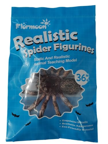 FLORMOON Realistic Animal Figures - Spider Action Model Lifelike Insect Toy Figures - Educational Learning Toys Birthday Gift Set for Boys Girls Kids Toddlers