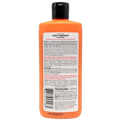 Fast Orange 25108 Pumice Lotion, Heavy Duty Hand Cleaner, Natural Citrus Scent, Waterless Cleaner For Mechanics, Strong Grease Fighter, 7.5 oz
