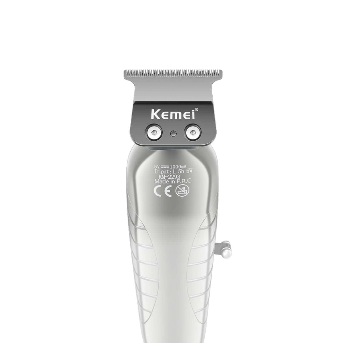 KEMEI 2293 Professional Hair/Beard Trimmer for Men Zero Gapped Hair Clippers for Barber with T Blade, Cordless Rechargeable