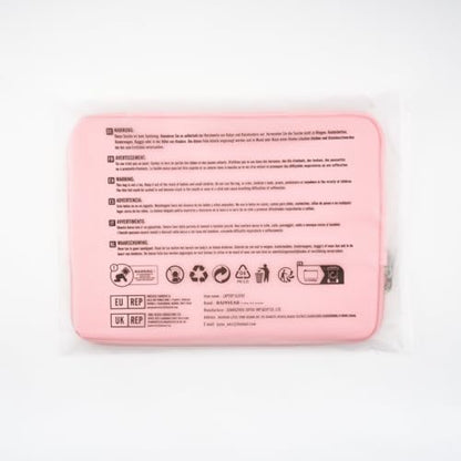 RAINYEAR 13 Inch Laptop Sleeve Soft PU Leather Case Water Resistant Padded Zipper Protective Carrying Bag Compatible with 13.3" Notebook Computer Chromebook Ultrabook(Pink)