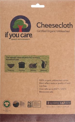 IF YOU CARE 72x36-Inch Cheesecloth, Unbleached, 2 Square Yards, 1 Count