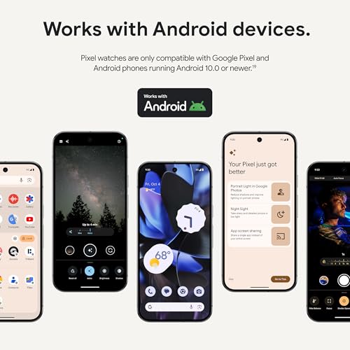 Google Pixel Watch 2 (Previous Model) with the Best of Fitbit - Heart Rate Tracking, Stress Management, Safety Features - Android Smartwatch - Matte Black Aluminum Case - Obsidian Active Band - WI-FI