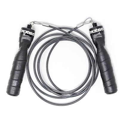 Rx Smart Gear Jump Rope - Black Ops Ergonomic Handles with Trans Black Cable Buff 3.4 8'6"| Jump Smart Weighted Speed Rope for Sports & Fitness, MMA, HIIT, Cardio & Functional Workout