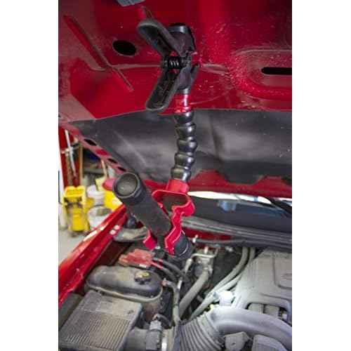 Lisle 70450 Flashlight Holder with Clamp, Black, Red