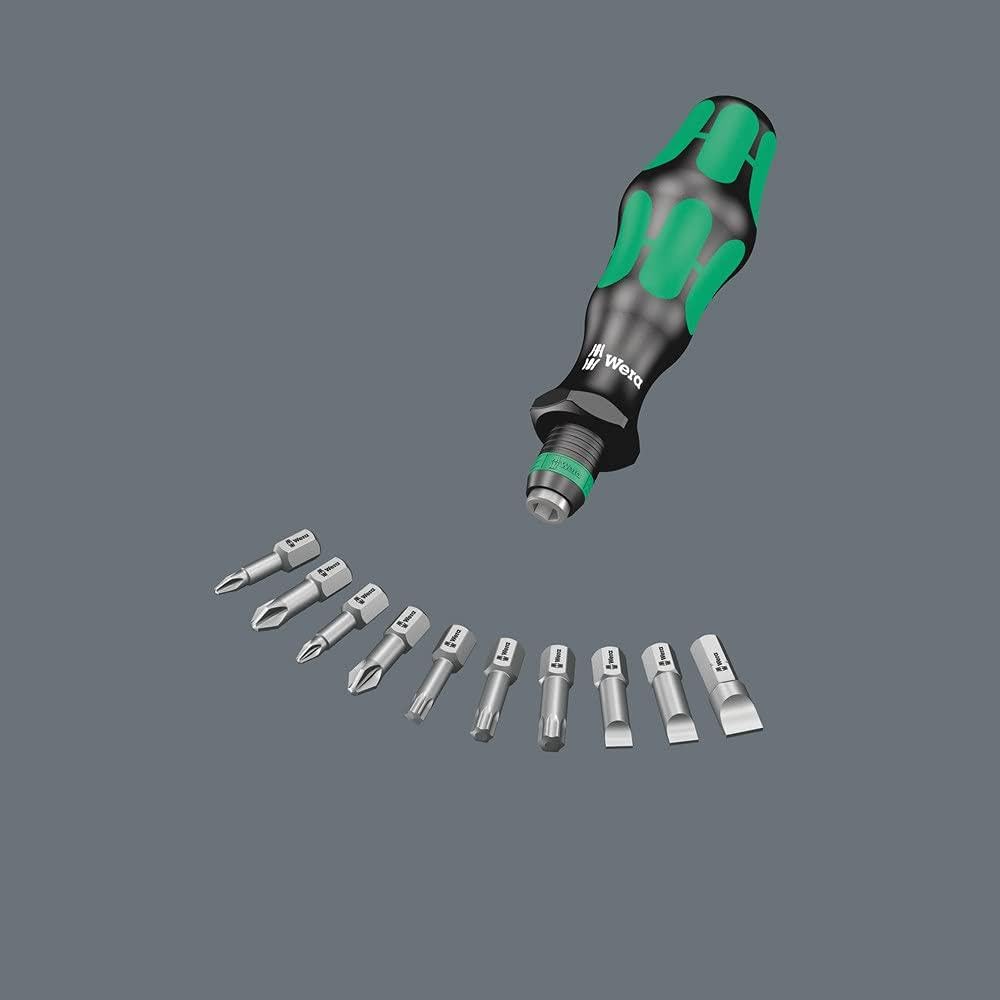 Wera Kraftform Kompakt 10 Bit-Holding Screwdriver & Bit Set, PH/PZ/SL/TX, 05056653001