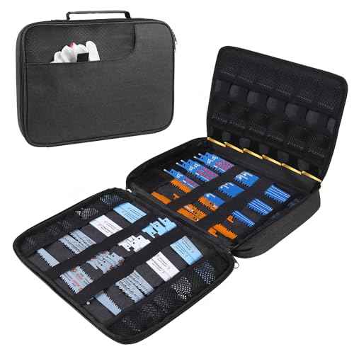 Portable Zipper Saw Blade Storage Case,Empty Case for Sawzall Saws/Sabre Saws Organization,Wood Pruning Saw Blades Carring Case Reciprocating Saw Blades Holder Bag Only
