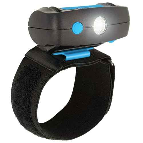 noxgear Wrist Light 500 Lumen Lightweight Hands-Free Flashlight - 100¡Æ Wide Flood Beam - USB-C Rechargeable - IP-64 Waterproof - 2 Brightness Modes - for Dog Walkers, Runners, Avid Night Enthusiasts