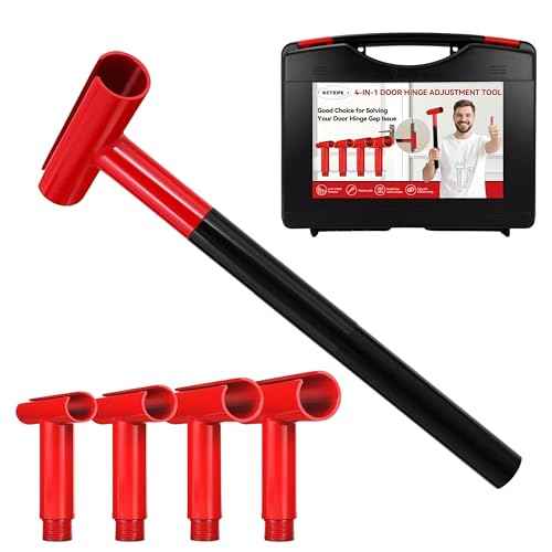Door Hinge Adjustment Tool Kit, 4 in 1 Hinge Gap Adjusting Wrench Set for Residential and Commercial Multi-Size Door,Hinge Door Gap Adjustment Tool for Round Bolt Hinged Doors