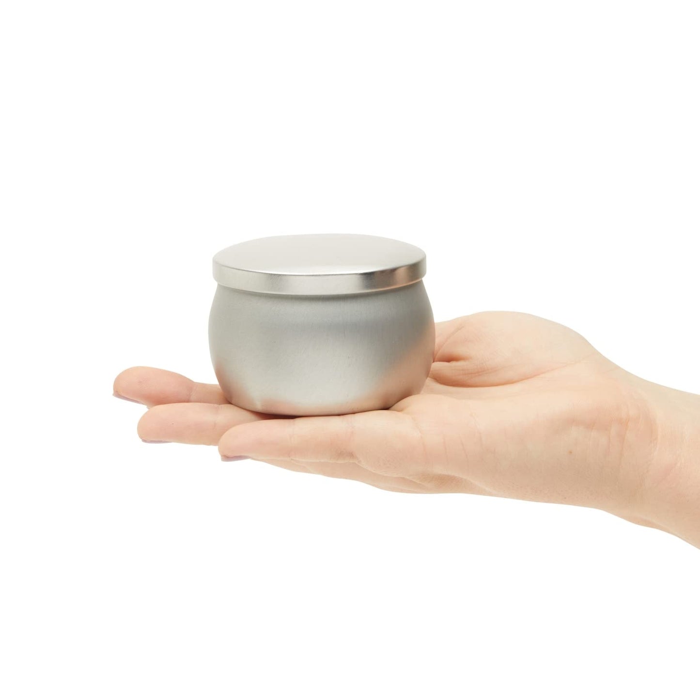 Bright Creations Candle Tins - 4 oz, 3 x 2 in, Silver, 24 Pack - Tin Cans with Lids & Tiny Containers for Wax Projects - DIY Candle Making Supplies