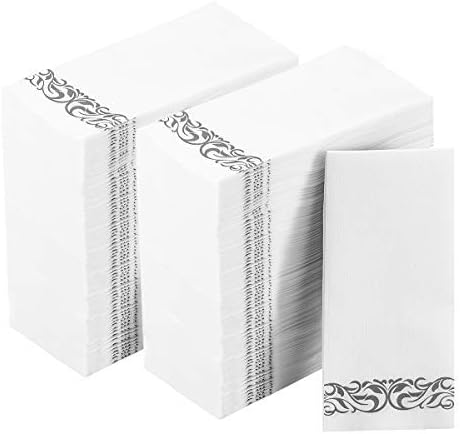 200 Disposable Hand Towels Soft and Absorbent Linen Feel Dinner Napkin Durable