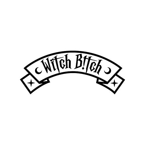 Vinyl Wall Art Decal - Witch Bitch - 2" x 5" - Trendy Cute Funny Halloween Season Quote Sticker for Notebooks Laptop Luggage Thermos Coffee Mug Windows Mirror Spooky Decor