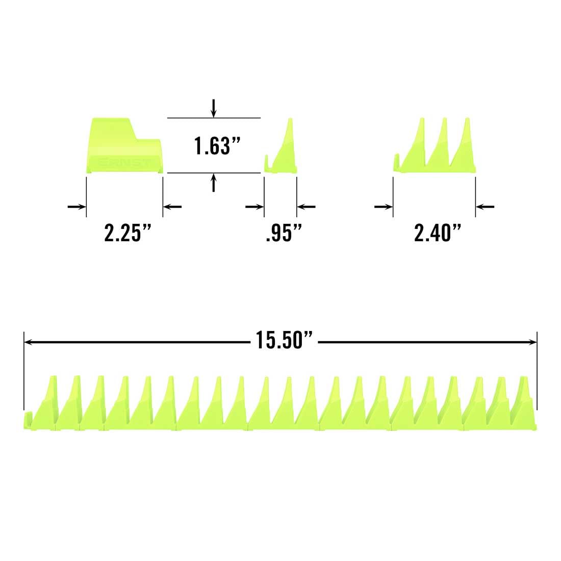 Ernst Manufacturing Wrench Pro - Modular Wrench Organizer for 40 Tools with Magnetic Base (Hi-Viz) - Made in the USA
