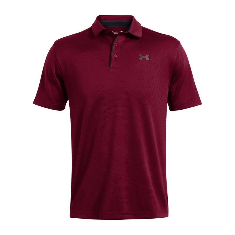 Under Armour Men's Tech Golf Polo, (625) Cardinal / / Black, X-Small