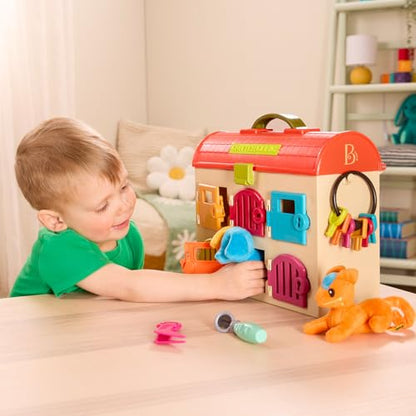 B. toys – Critter Clinic Vet Set – Pretend Play Animal Hospital Toy for Toddlers & Kids – 14 Pieces Pet Care Set with Tools & Plush Toys – 2+ Years