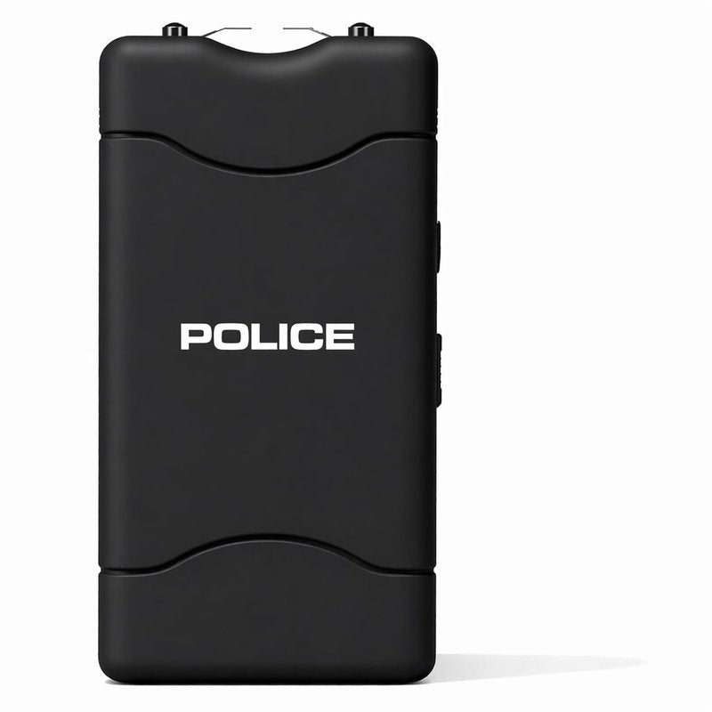 POLICE Stun Gun for Self Defense 800 Mini Rechargeable LED Flashlight Black