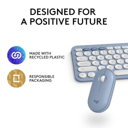 Logitech Pebble Keys 2 K380s, Multi-Device Bluetooth Wireless Keyboard with Customizable Shortcuts, Slim and Portable, Easy-Switch for Windows, macOS, iPadOS, Android, Chrome OS - Tonal Graphite