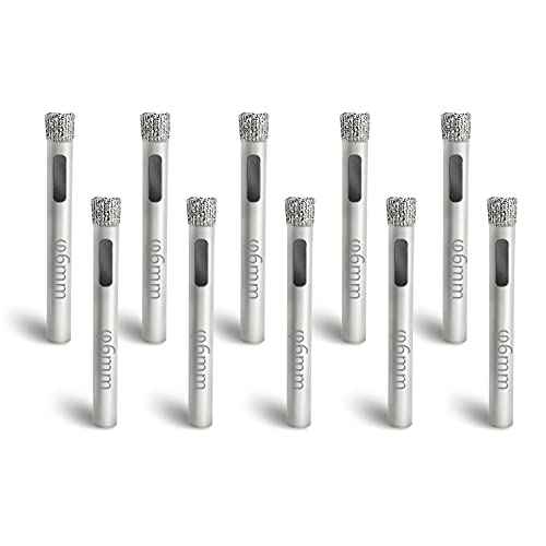 1/4" / 6mm Diamond Hole Saw Drill Bits, Glass Tile Hole Saw - Pack of 15