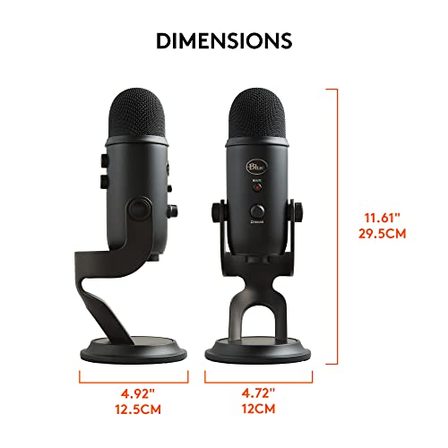 Logitech for Creators Blue Microphones Yeti USB Microphone (Blackout)