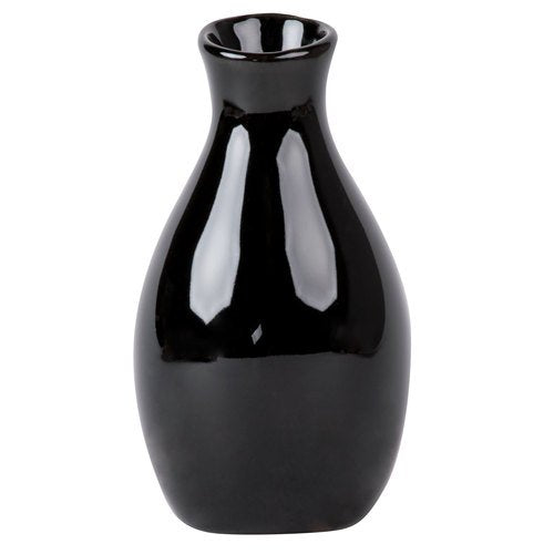 American METALCRAFT, Inc. BVJGB5, 2 1/8" Diameter x 3-7/8” High Ceramic Jug Vase, Black, 1 Count (Pack of 1)