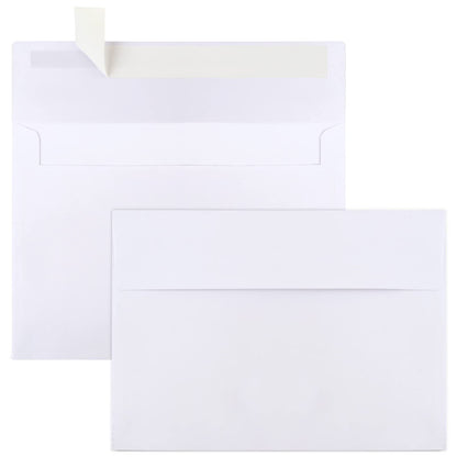 Joyberg 50 Packs 5x7 Envelopes, White A7 Envelopes for Invitations, Printable, Self Seal for Weddings, Invitations, Photos, Postcards, Greeting Cards, Mailing