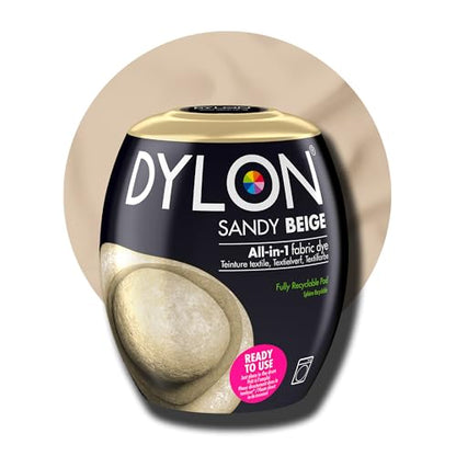 Dylon Washing Machine Fabric Dye Pod for Clothes & Soft Furnishings, 350g – Sandy Beige