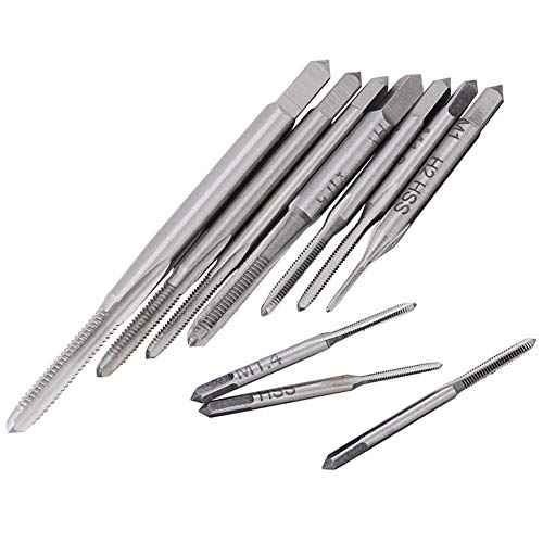 Yakamoz 10pcs Micro Taps Bits Mini Machine Screw Drill Tap Set Metric Thread Screws Plug Bit Small Tapping Bits Tool