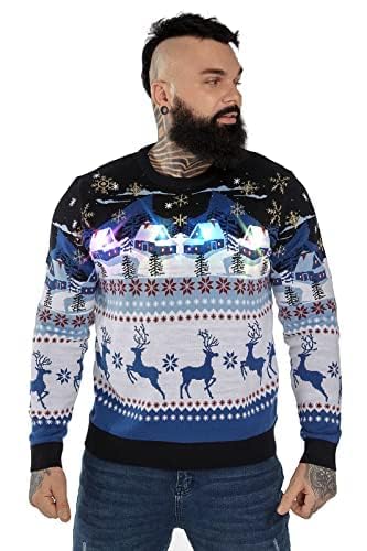Men‘s Ugly Christmas Sweater Unisex Women`s Funny Novelty Fairisle Pullover for Party21003-ma3X-Large