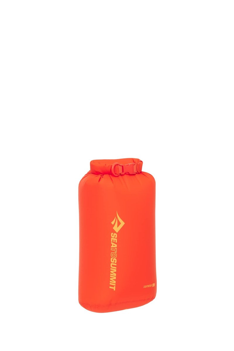 Sea to Summit Lightweight Dry Bag, Multi-Purpose Dry Storage, 5 Liter, Spicy Orange