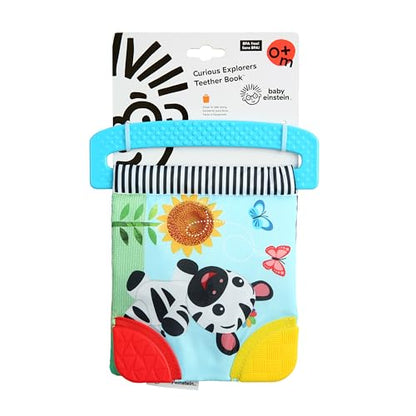 Baby Einstein Curious Explorers Teether Book Take-Along Toy, Ages Newborn +, Multicolored