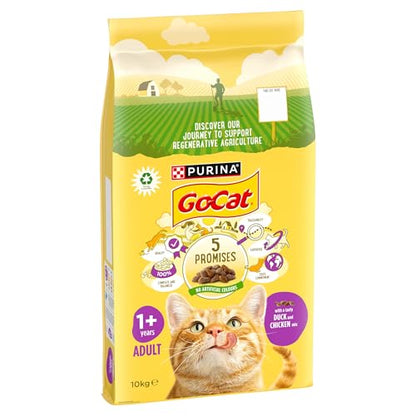 GO-CAT Chicken and Duck Dry Cat Food 10kg