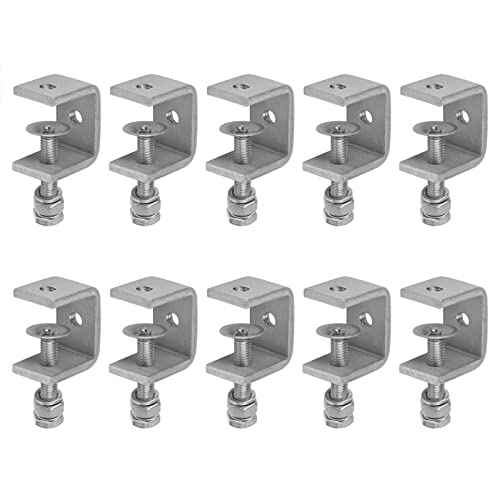 10 Pack 304 Stainless Steel Mini C Clamps with 1" Jaw Open, Beam Clamp for Woodworking Desk, Welding, Small