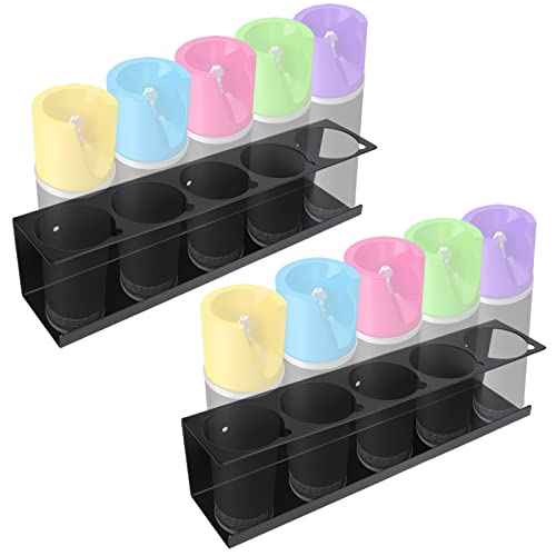 RealPlus Aerosol Spray Can Holder Rack Organizer, 5 Can Spray Bottle Holder Heavy-Duty Steel Wall Mounted for Garage and Workspace, Pack of 2