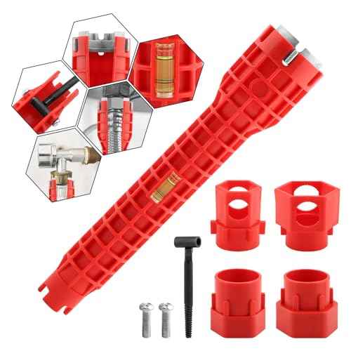 14-in-1 Multi-functional Wrench Faucet & Sink Installer Plumbing Wrench (Red)