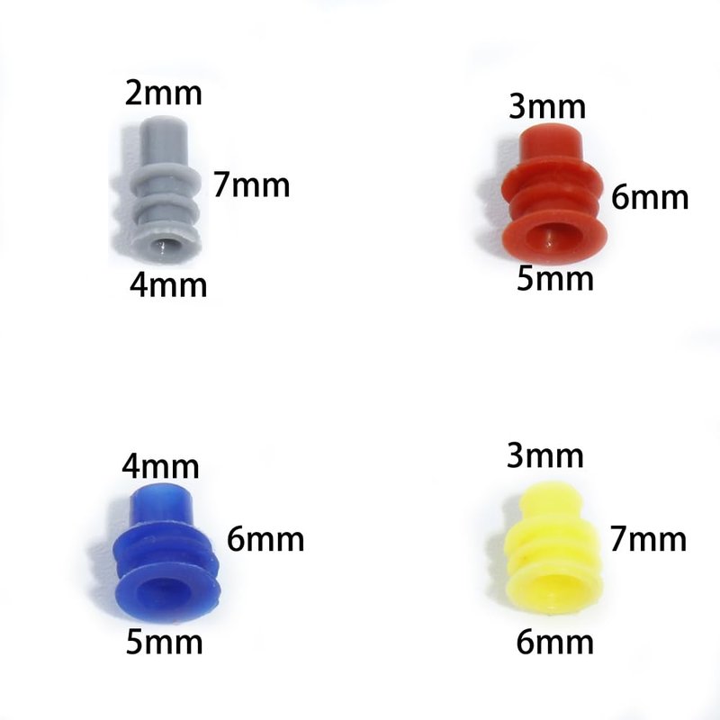 Connector Pins Crimped Terminal Kit - Automotive Electrical Wire Removal Set | Non-Insulated Male & Female Plugs | 1-3.5mm Sizes