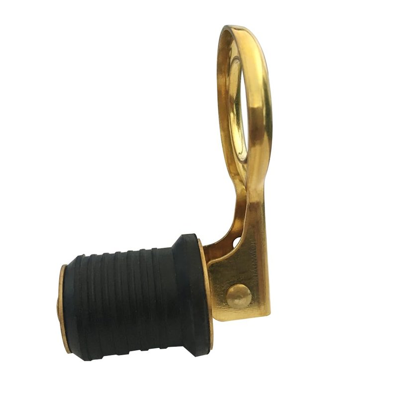 Joywayus Rubber Drain Plug Brass Snap Handle for 1-1/4 Inch Diameter Boat Drains