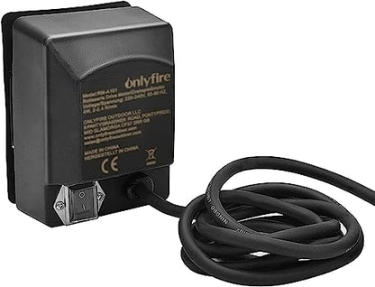 Onlyfire BRK-6025 Enamelled Rotisserie Ring Kit Fits Weber 57CM Charcoal Kettle Grill with Electric Motor for UK fits Most Others 57 CM Kettle BBQ