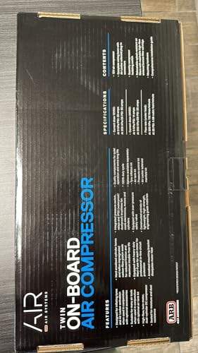 ARB CKMTA12 '12V' On-Board Twin High Performance Air Compressor, Ideal for Air Lockers Locking Differentials, Tire Inflator, Air Horn, Air Tools and Pneumatic Tools.