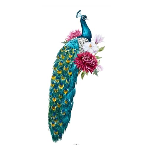 Peacock Wall Decals Peel and Stick,Peacock Wall Stickers Decor for Home Living Room Bedroom Bathroom,Peacock Wall Art Mural